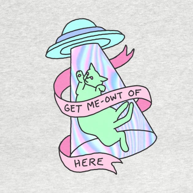 UFO cat alien introvert pastel grunge 99s hologram xfiles by bigkidult